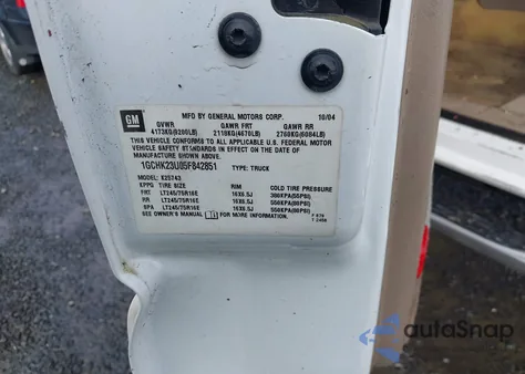 2005 Chevrolet Silverado 2500Hd Ls из США, поврежденный, VIN 1GCHK23U05F842851